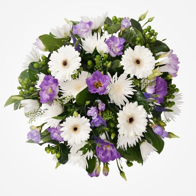 posy purple and white